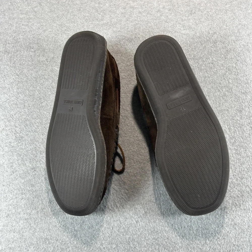 Men's Minnetonka Essential Hardsole Brown Ruff Size 12